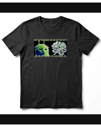 T-shirt Noir designer drugs zap zip zap